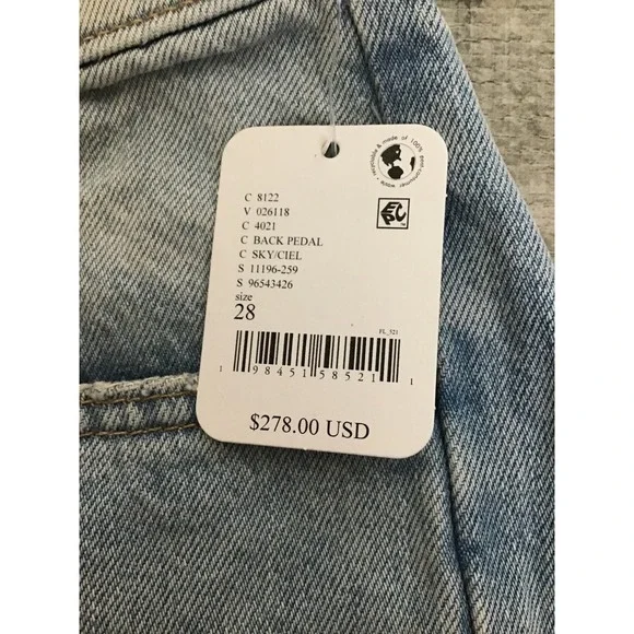 Mother Women's Back Pedal High Rise Full Pipe Flood Barrel Leg Jeans Size 28 NWT - Picture 6 of 13